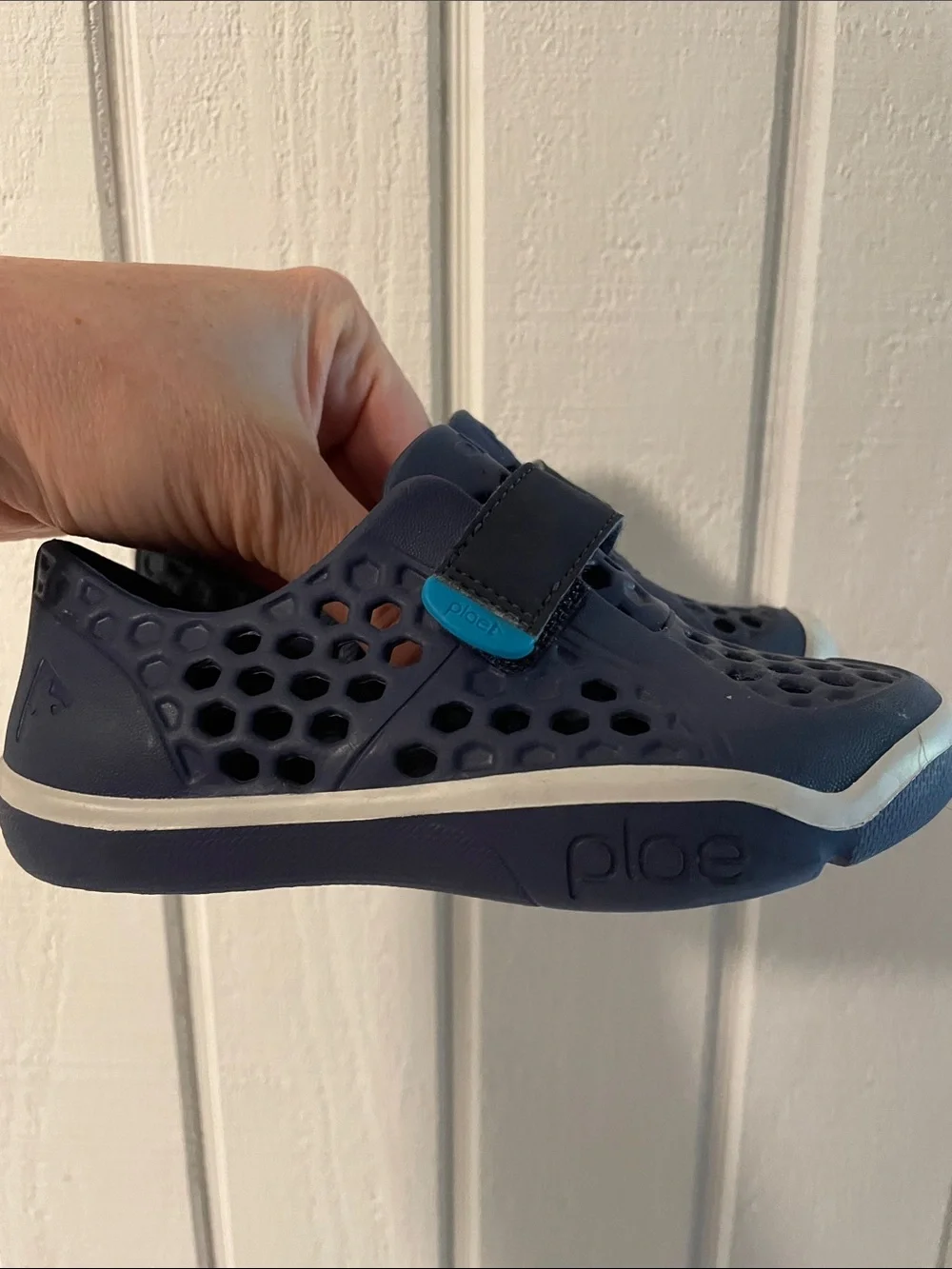 PLAE Kids Navy Blue Water Shoes sandals with  velcro Strap